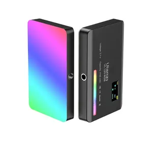 Avgotop — lampe LED RGB pour appareil photo, vidéo, intensité variable, 2500-9000K, panneau lumineux bi-couleur, avec batterie 3100mAh, rl120