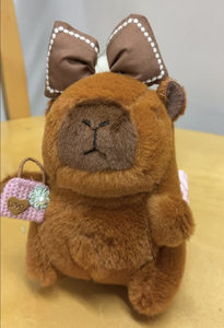 Jolie poupée singe en peluche avec nœud et sac, 11-30cm, pour enfants de 2 à 4 ans, jouet animal en peluche doux unisexe - Product Image 3