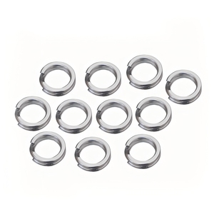 Acier inoxydable Double cercle fendu ouvert <span class=keywords><strong>carpe</strong></span> appâts matériel de pêche pêche anneau fendu connecteur - Product Image 5