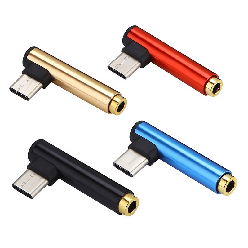 Xput Adapter 90 Degree USB C Type C To 35MM Jack 3.5MM Audio Adapter Type C Audio Adapter For Headphones