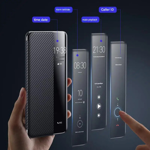Funda magnética inteligente con Tapa de cuero con patrón de <span class=keywords><strong>fibra</strong></span> de carbono para Huawei Mate 70 Pro +/ 70 Pro, funda protectora con todo incluido - Product Image 5