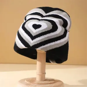 Thấp Moq Dệt Kim Beanie Hat Với Biểu Tượng Tùy Chỉnh Mùa Đông Mũ Acrylic Cuff Dệt Kim Giá Rẻ Nhãn Đồng Bằng Cuff Trượt Tuyết Jacquard Beanie Mũ