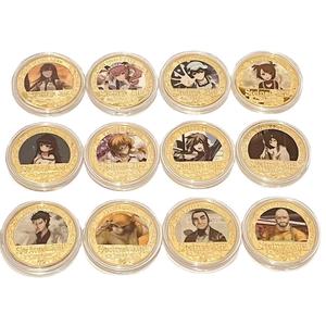 Pièce commémorative classique <span class=keywords><strong>Steins</strong></span> <span class=keywords><strong>Gate</strong></span> sur le thème de l'anime, pièce en fer moulé sous pression, cadeau pour collectionneurs, emballée individuellement, vente en gros - Product Image 1