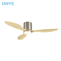 Ventilateur de plafond LED intelligent moderne pour salon, 52 pouces, design minimaliste, avec télécommande