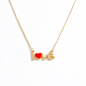 Collar con colgante de corazón de acero inoxidable con incrustaciones de perlas para mujer, joyería de regalo - Product Image 5