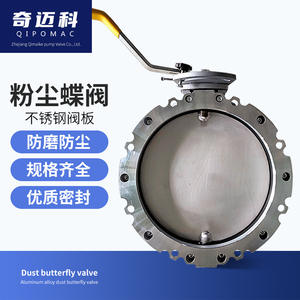 Vanne papillon à bride simple et double en acier inoxydable avec poignée manuelle pour poudre de poussière, huile, ciment, centrale de mélange DN100, poignée de turbine - Product Image 4