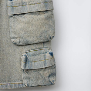 Denim Cargo <strong>Pants</strong> <strong>Shorts</strong> High Waist 2024 Women Summer Clothes Fashionable Streetwear Men's Denim <strong>Jean</strong> <strong>Short</strong> Pocket <strong>Pants</strong> - Product Image 5