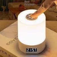 Newest Rechargeable Smart Night <b>Light</b> With 3 Colors Eye-friendly <b>Touch</b> LED Clock <b>Bedside</b> Lamp Ambient <b>Light</b> - Product Image 1