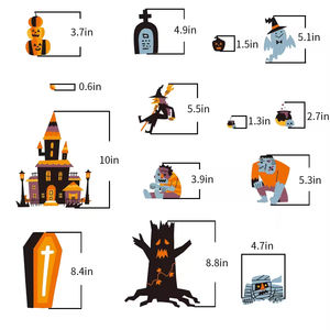 สติกเกอร์ติดหน้าต่างรูปเงาสัตว์ประหลาดขนาดใหญ่ สำหรับตกแต่งร้านค้าในเทศกาลฮาโลวีน ใช้ซ้ำได้ สร้างบรรยากาศฮาโลวีนที่น่ากลัวและน่าตื่นเต้น - Product Image 5