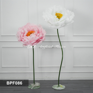 Flores Gigantes de Seda Rosa Hechas a Mano, Realistas, con Tallo, para Decoración de Ventanas, Bodas y Fiestas - Product Image 2