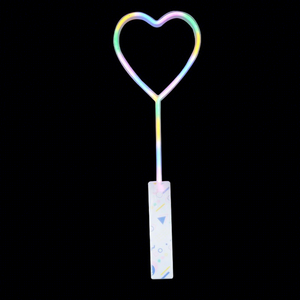 <b>LED</b> 45cm Neon Glow <b>Sticks</b> for Concerts Heart-shaped Handheld Plastic <b>Light</b> <b>Sticks</b>-Battery Operated Adult Indoor Use - Product Image 4