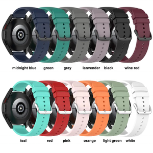 Bracelet de montre en Silicone, 20mm 22mm, pour <span class=keywords><strong>samsung</strong></span> galaxy <span class=keywords><strong>watch3</strong></span>/watch4 classic 40 42 44 46mm, bracelet de Sport en Silicone - Product Image 4
