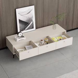 יחידת טלוויזיה מודרנית רב תכליתית, ארון צף מפלדה/מתכת לבית, מלון, חדר שינה, סלון, סט רהיטים - Product Image 2