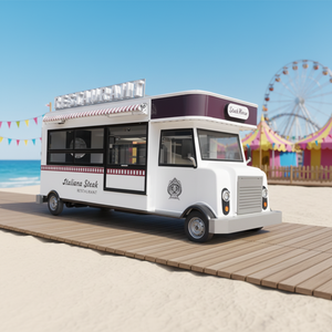 Carrito/Quiosco Móvil Eléctrico de Acero Inoxidable para Helados y Comida Rápida (BBQ) con Energía Integrada - Product Image 1