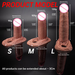 Werkseitig hergestellte weiche Silikon kautschuk Magic Dragon Penis verlängerung Wasch bare wieder verwendbare Haut Dickes Kondom Mann Penis Ver größerer Sex - Product Image 6