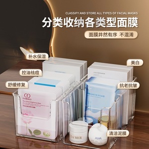 Acrylic Mask <b>Storage</b> Box Transparent Divider Large Capacity Cosmetic Skincare Organizer for <b>Dressing</b> <b>Table</b> - Product Image 3