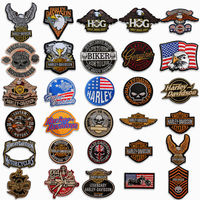 Écussons brodés style club moto, badge d'oiseau aigle pour veste, gilet, sac à dos