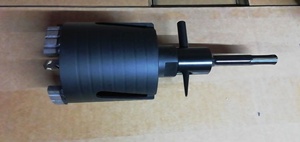 Kit de forets diamantés secs Diamtool 3 pièces à rainure 68/72/82 mm avec SDS Plus pour mur en brique et surface souple - Product Image 6