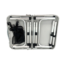 Petite table en aluminium pliante à hauteur réglable pour camping portable avec filet