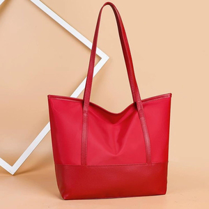 Sac fourre-tout simple et spacieux pour femme, grand sac de transport, design patchwork, bandoulière unique - Product Image 6