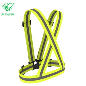 Rompi Keselamatan Reflektif dengan Logo yang Dapat Disesuaikan, Visibilitas Tinggi, Sabuk Reflektif untuk Lari Malam di Luar Ruangan, Pita Reflektif Nilon, Pakaian Reflektif - Product Image 3