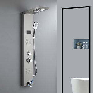 304 acier inoxydable Nickel brossé Smart LED <span class=keywords><strong>douche</strong></span> panneau mural motif de pluie <span class=keywords><strong>colonne</strong></span> de tour pour <span class=keywords><strong>Spa</strong></span> cascade <span class=keywords><strong>colonne</strong></span> de <span class=keywords><strong>douche</strong></span> moderne - Product Image 4