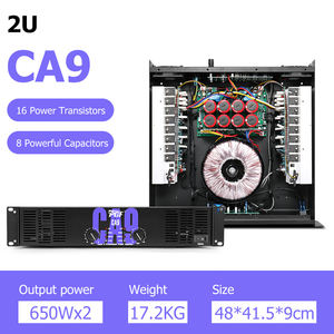 Fornitura di Fabbrica Amplificatore CA9 a Due Canali per Sistemi Audio 2*650W Classe H Potente Sistema Audio Amplificatore di Potenza Professionale - Product Image 6