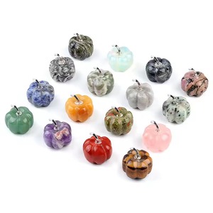 Venta al por mayor de tallados de calabaza [boho] con cristales, atracción de riqueza, piedra decorativa, virutas de piedra en bruto talladas, colección de minerales - Product Image 6