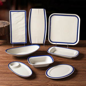 Xiangyuan <b>melamine</b> tableware <b>plates</b>, commercial retro hot pot <b>plates</b>, restaurant <b>plates</b>, imitation porcelain soup <b>plates</b>, - Product Image 1