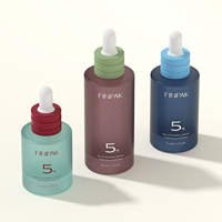 Flacon compte-gouttes en verre dépoli 20ml 30ml 50ml, cylindre vide pour sérum, huile essentielle, emballage cosmétique, flacon personnalisable avec logo