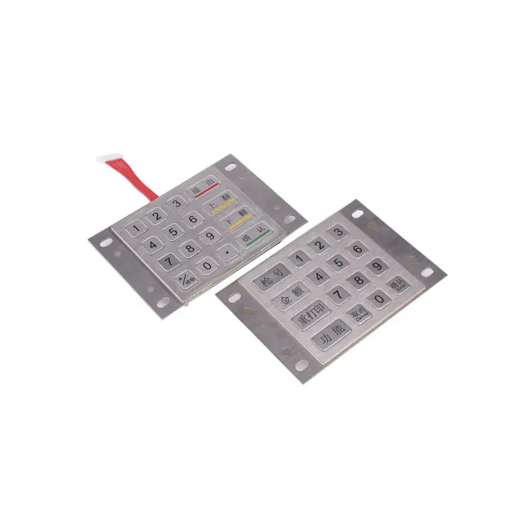 Individueller Membranschalter schnelle Lieferung 16-Taste-Tankwasserspender Tastatur Design aus Metall China Großhandel Membranschalter Tastaturtafel