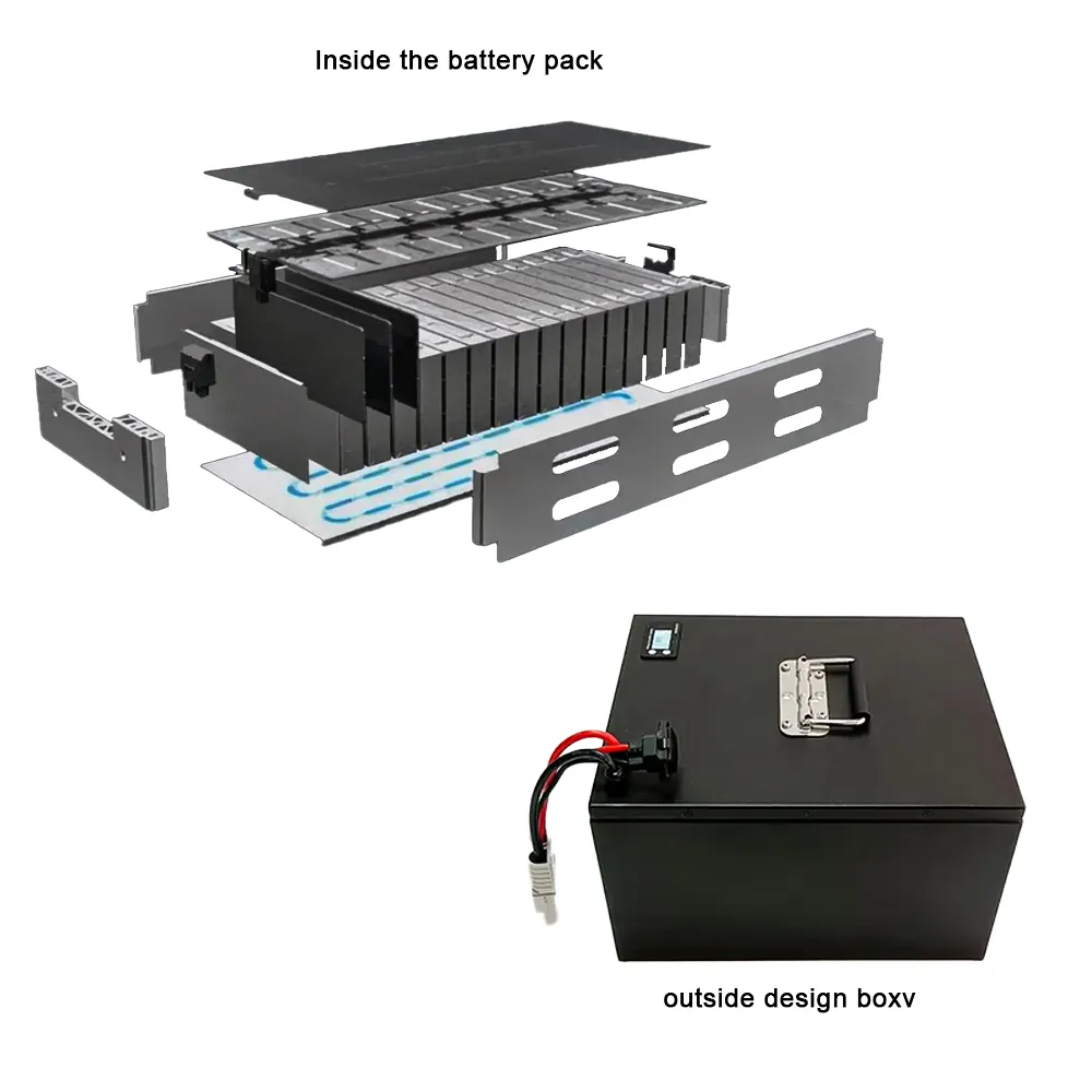 Wiederaufladbare 12 V 12,8 V 24 V 48 V 50 Ah 100 Ah 200 Ah Golfwagen Elektromotorrad Auto Lifepo4 Batteriepacks Lithium-Ionen-Batterie