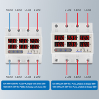 Relais de protection de tension et de courant triphasé 100A/63A/60A 220V 3P, limiteur de courant réglable pour SVC 230V Tension nominale