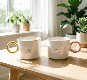 Taza de Café de Cerámica <span class=keywords><strong>con</strong></span> Asa Colorida y Frase Inspiradora, Taza de Té para Uso Diario - Product Image 3