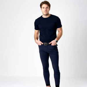 Pantalones de montar personalizados para hombre OEM mezcla técnica Premium costuras ergonómicas alta comodidad ligera que absorbe la humedad ecuestre - Product Image 1