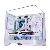 Boîtier d'ordinateur ITX Seaview Room en verre trempé, vertical, pour ordinateur de bureau, M-ATX240, refroidissement par eau, à pénétration latérale, pour jeux et e-sport
