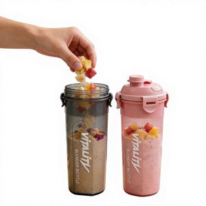 Nouvelle bouteille shaker sportive pour protéines en poudre, substitut de repas, milkshake, blender, fitness, exercice, portable, résistante aux chutes - Product Image 5