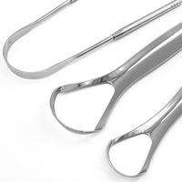 Lot de 3 gratte-langue réutilisables en acier inoxydable pour adultes, usage domestique, nettoyage buccal