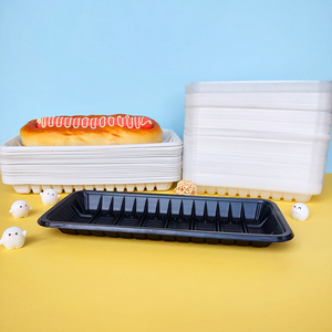Durable Disposable <strong>Plastic</strong> <strong>Dessert</strong> <strong>Tray</strong> <strong>Square</strong> for Modern Catering Events Receptions Restaurant Food Service Party Tableware - Product Image 4