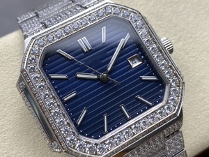 Sang Trọng Cơ khí tinh thể xem siêu chất lượng ETA 330 phong trào 5821 đông lạnh sao hình chữ T kim cương điện dự trữ tuyệt vời PP xem - Product Image 2