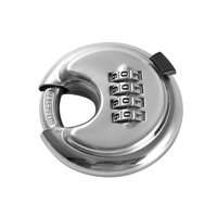 Cadenas à disque rond modifiable, sans clé, à code à 4 chiffres, antivol, étanche, pour extérieur, robuste, pour conteneurs