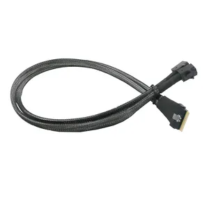 Hard Drive Data Riser Cable Slim SAS SFF 8654 8i to Dual Channel HD 4i Mini SAS SFF-8643 High Speed Server Connection Data Cable