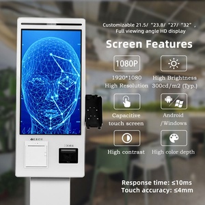 Windows/Android/Linux Self Checkout Kiosk Camera,Pos Holder,80 mm <b>Printer</b>,QR <b>Scanner</b> Payment Kiosk Touch Screen Self Order Kiosk - Product Image 5