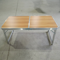 Ensemble table et chaises pliantes en aluminium pour extérieur 120x60cm, table de camping, pique-nique, fête, 4 places