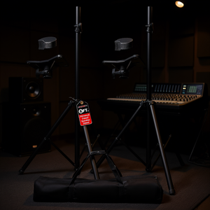 Supports de Moniteurs de Studio DJ Robustes en Acier Inoxydable (2 Pièces) avec Sac de Transport Noir, Poteaux Réglables de 72 Pouces - Product Image 2