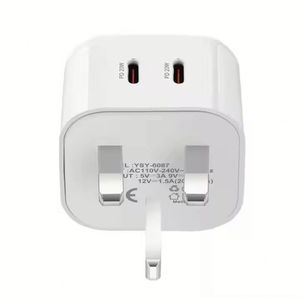 40W UK <b>Plug</b> PD Charger Dual Type-C Phone Charger 20W <b>USB</b> C Wall Charger for Mobile Phone - Product Image 5
