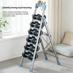 Échelle télescopique pliante simple face en alliage d'aluminium pour usage domestique, épaissie, capacité de charge 150 kg - Product Image 3