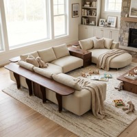Canapé modulaire en bois de noyer FSA écologique, personnalisable, sectionnel haut de gamme, moderne en forme de L, avec chargement sans fil, éponge et cuir Nappa italien