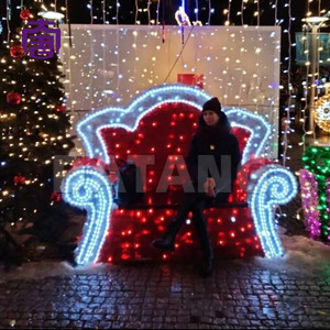 Wholesale Photo Booth Throne <b>Led</b> Backdrop Glowing Chair for Wedding Christmas Event - Product Image 2