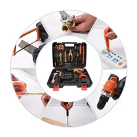 Ensemble de perceuse électrique sans fil rechargeable professionnelle ensemble de perceuse multifonctionnelle outils à main